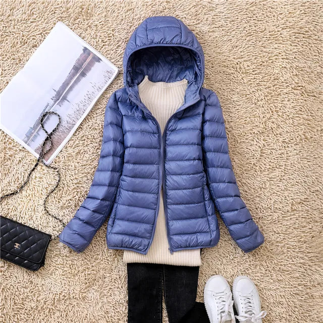 Ultra Light Puffer Hooded Jacket | Bellinda