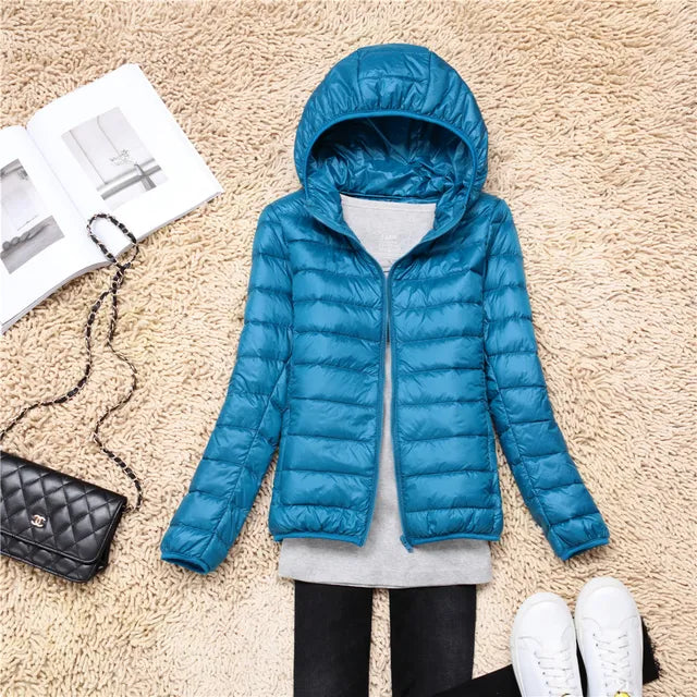 Ultra Light Puffer Hooded Jacket | Bellinda