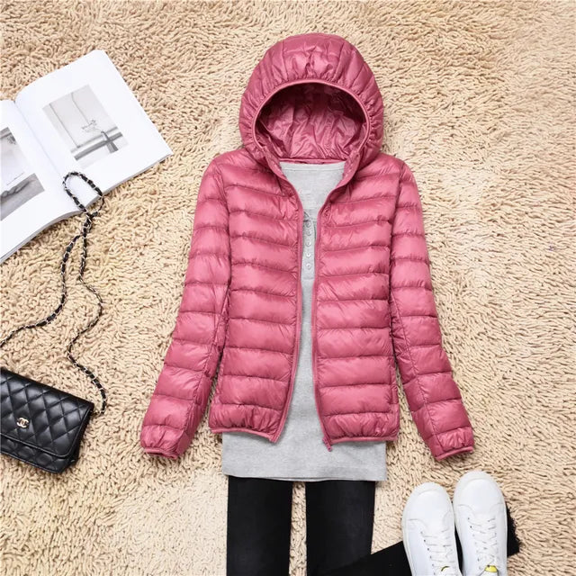 Ultra Light Puffer Hooded Jacket | Bellinda