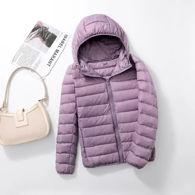 Ultra Light Puffer Hooded Jacket | Bellinda