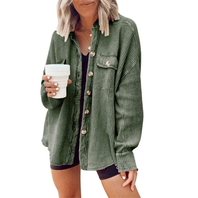 Women's Button Up Corduroy Jacket | Nova