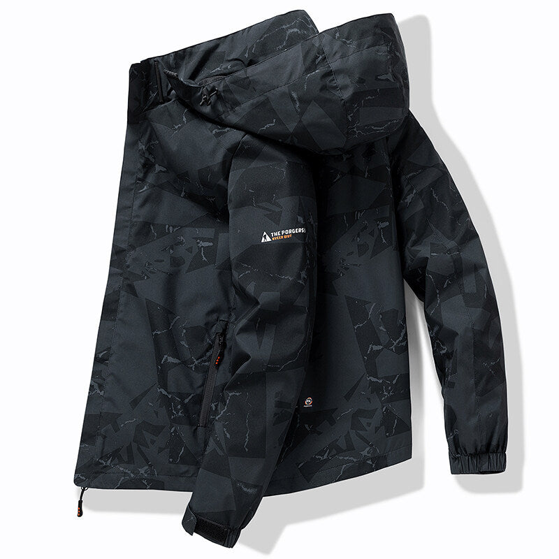 Waterproof Ski Zip Jacket with Letter Print | Astienno