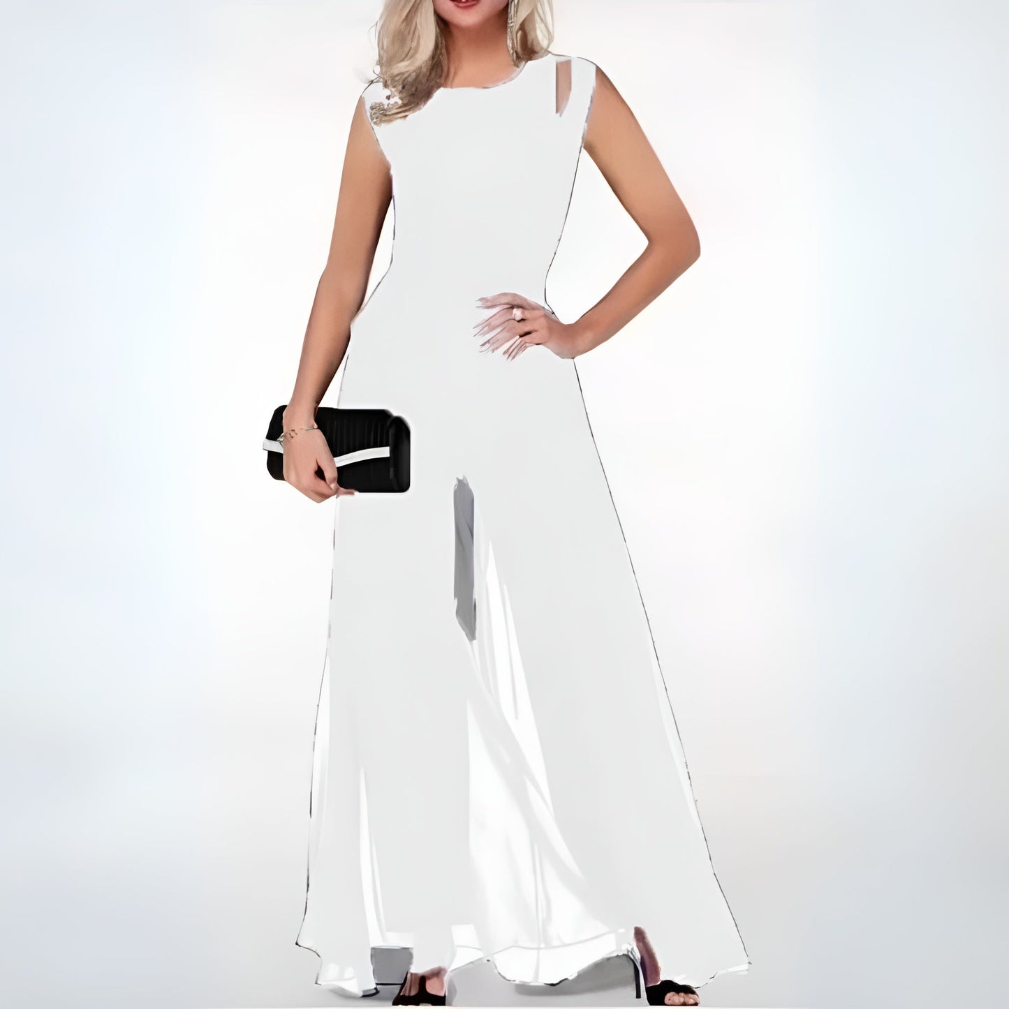 Sleeveless wide-leg evening party jumpsuit - Melta