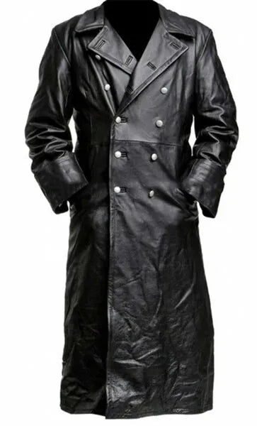 Faux Leather Trench Coat for Men | Nelison