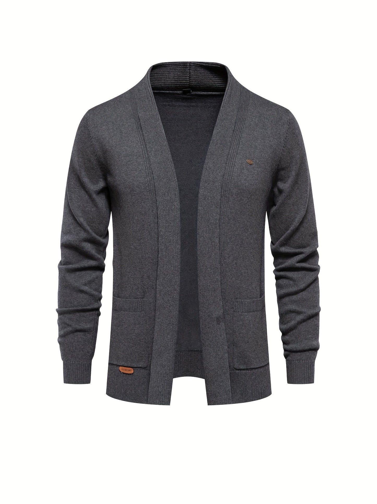 V-neck Open Front Cardigan for Men | Riono