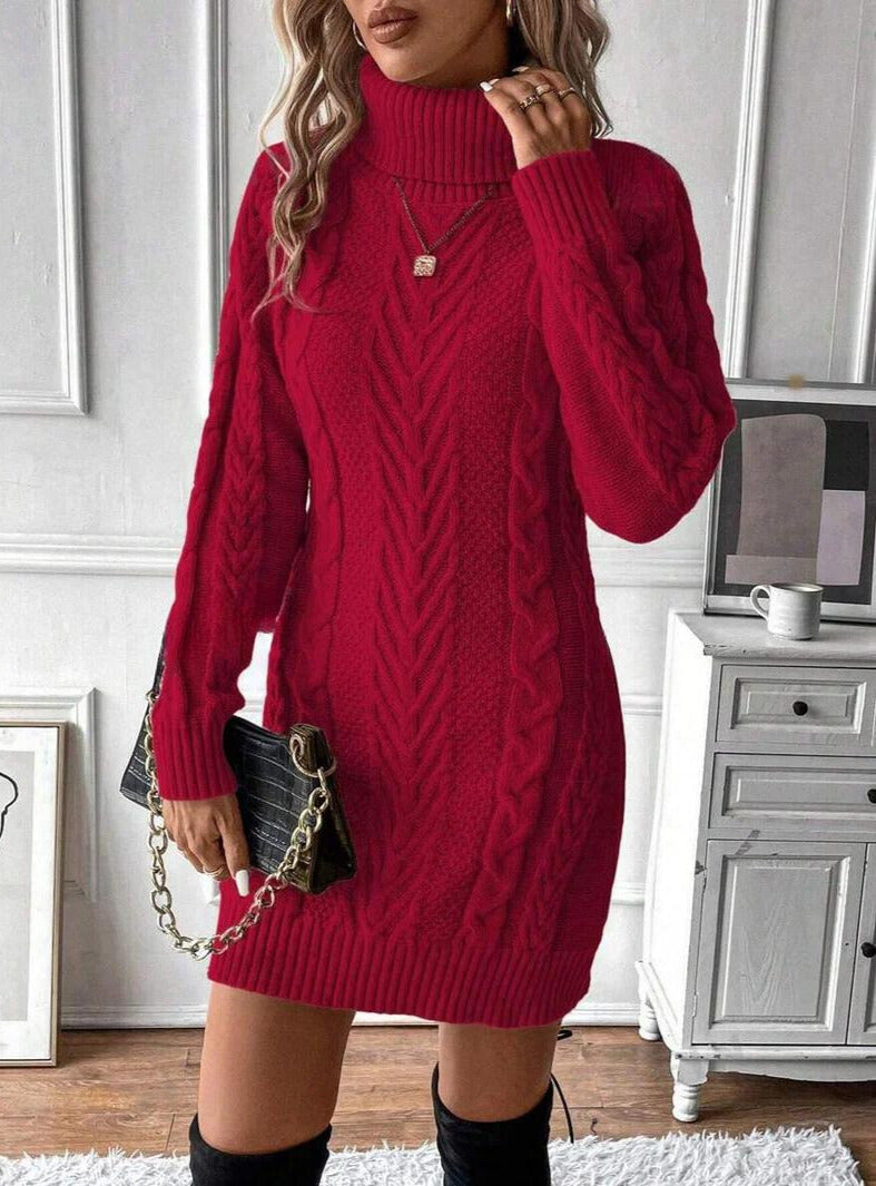 Knitted figure-hugging midi dress for women - Dawna