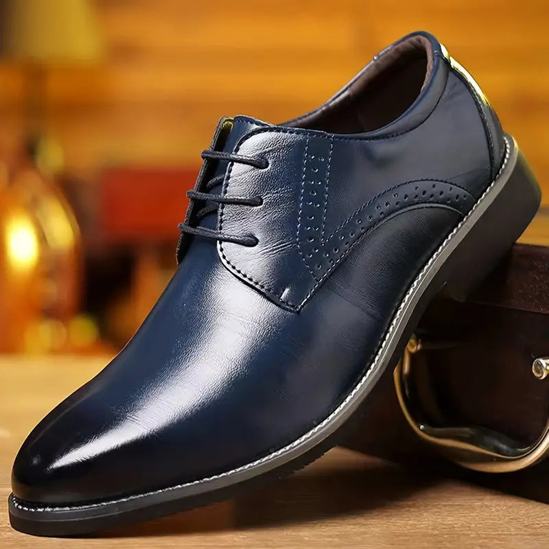 Faux Leather Formal Men Shoes | Metrius