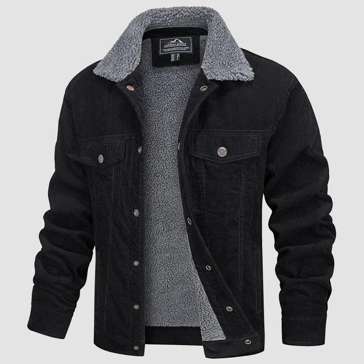 Corduroy Sherpa Lined Men Jacket | Michelo