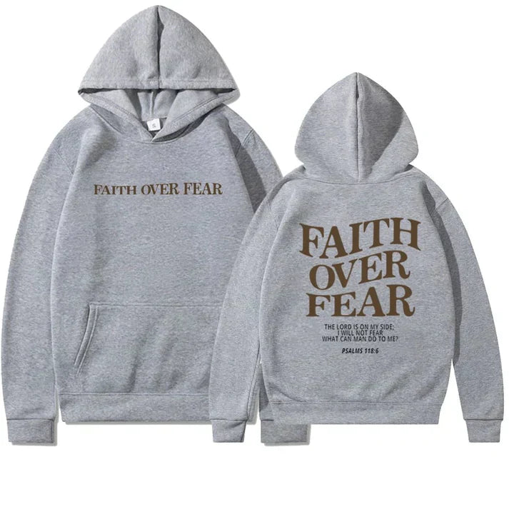 Faith Over Fear Unisex Oversized Statement Hoodie | Psalms