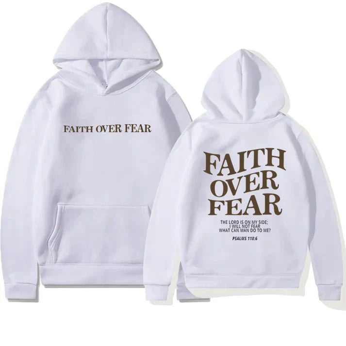 Faith Over Fear Unisex Oversized Statement Hoodie | Psalms