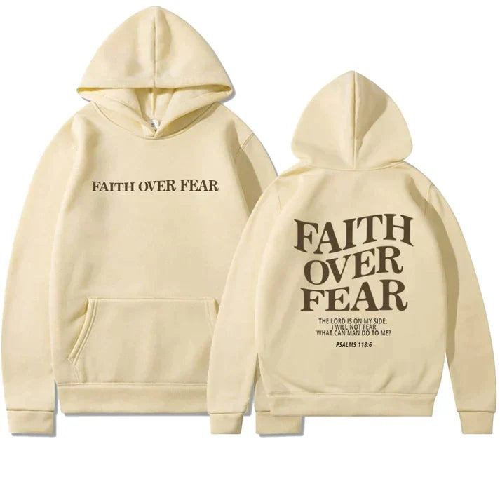 Faith Over Fear Unisex Oversized Statement Hoodie | Psalms