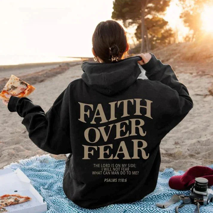 Faith Over Fear Unisex Oversized Statement Hoodie | Psalms