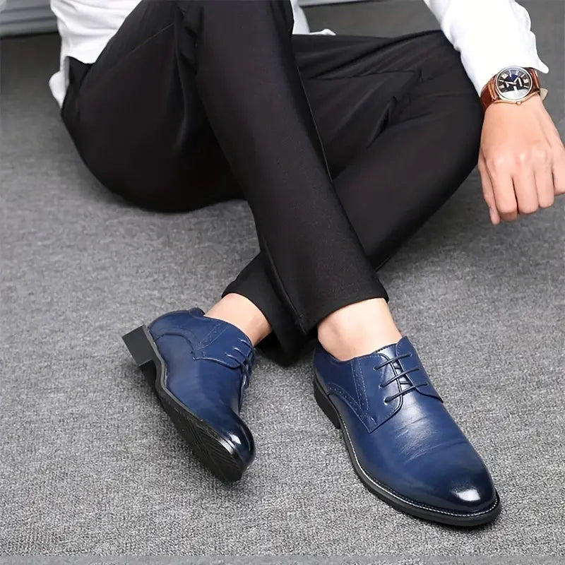 Faux Leather Formal Men Shoes | Metrius