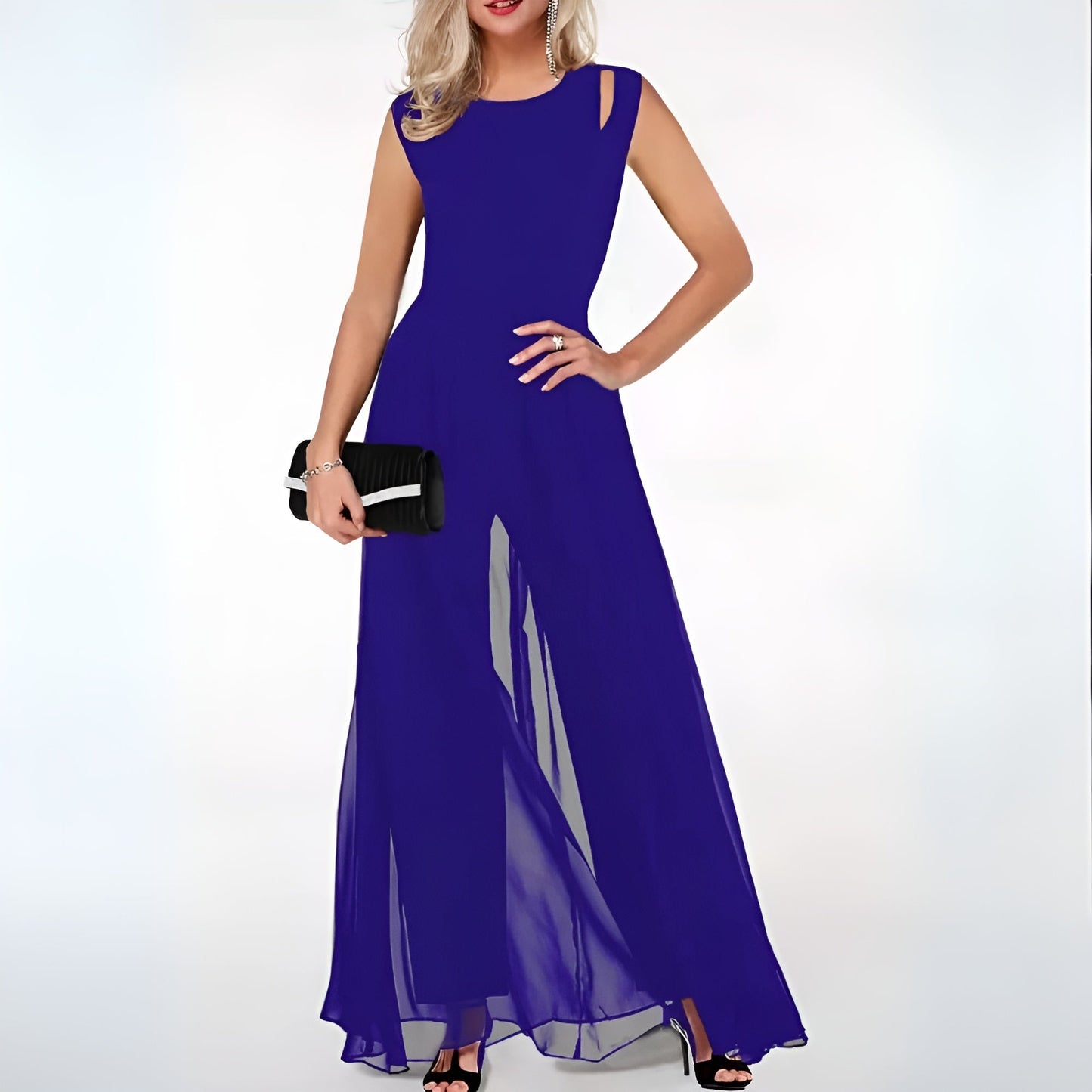 Sleeveless wide-leg evening party jumpsuit - Melta