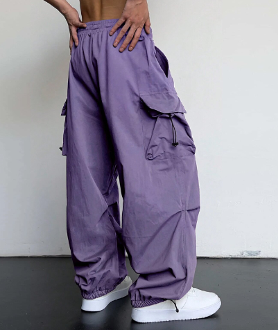 Wide Leg cargo Pants with Multiple Pockets | Monteso