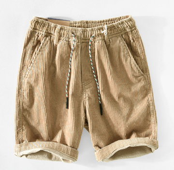 Elastic Waist Corduroy Shorts for Men | Marison