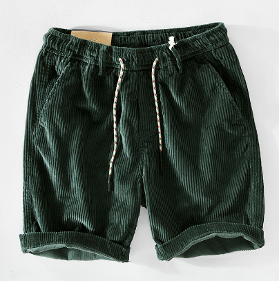 Elastic Waist Corduroy Shorts for Men | Marison