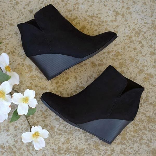 Suede Wedge Heel Women's Boots | Kaizie