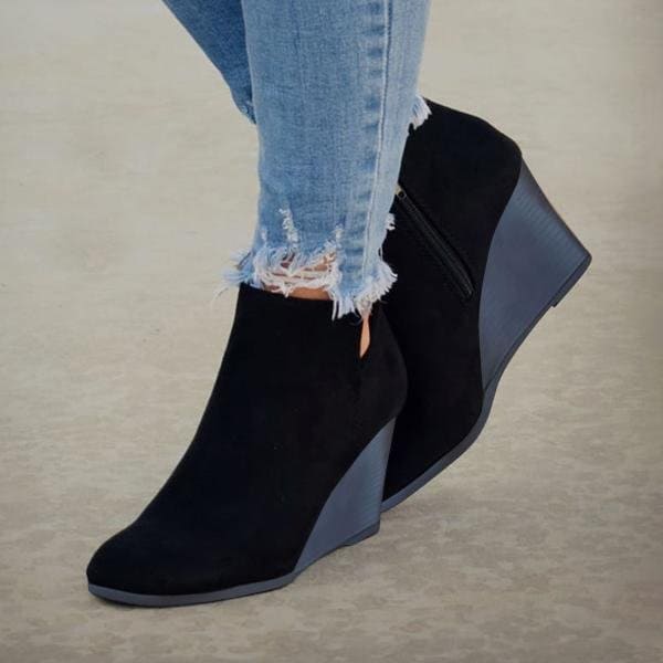 Suede Wedge Heel Women's Boots | Kaizie