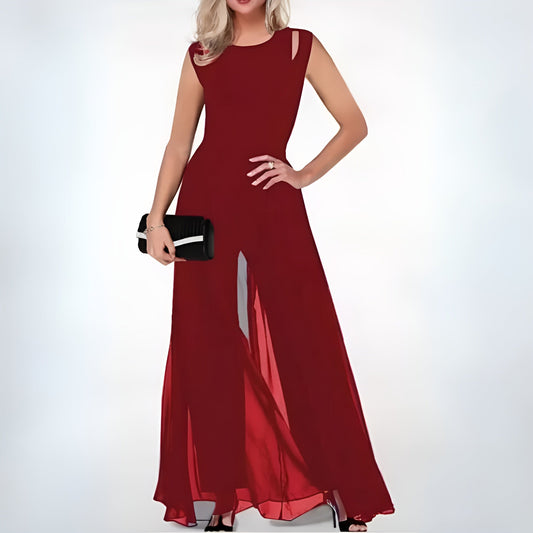 Sleeveless Wide Leg Evening Party Jumpsuit | Meli