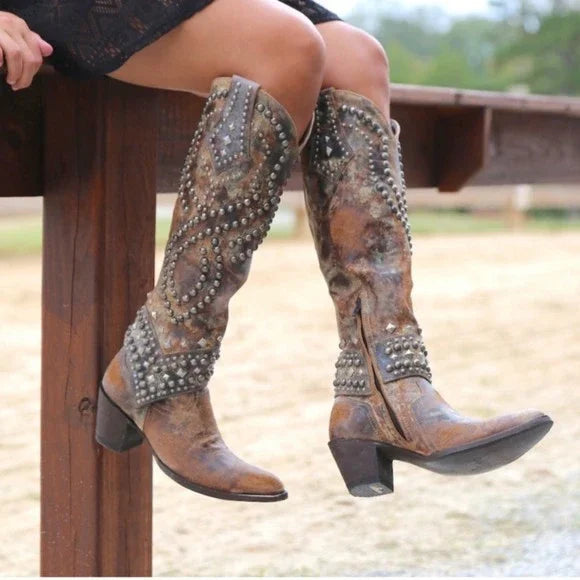 Cowboy Boots with Studs for Women | Elisa