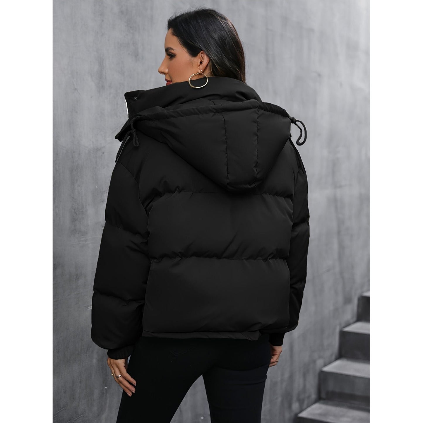 Hooded Puffer Jacket for Women | Ellenia