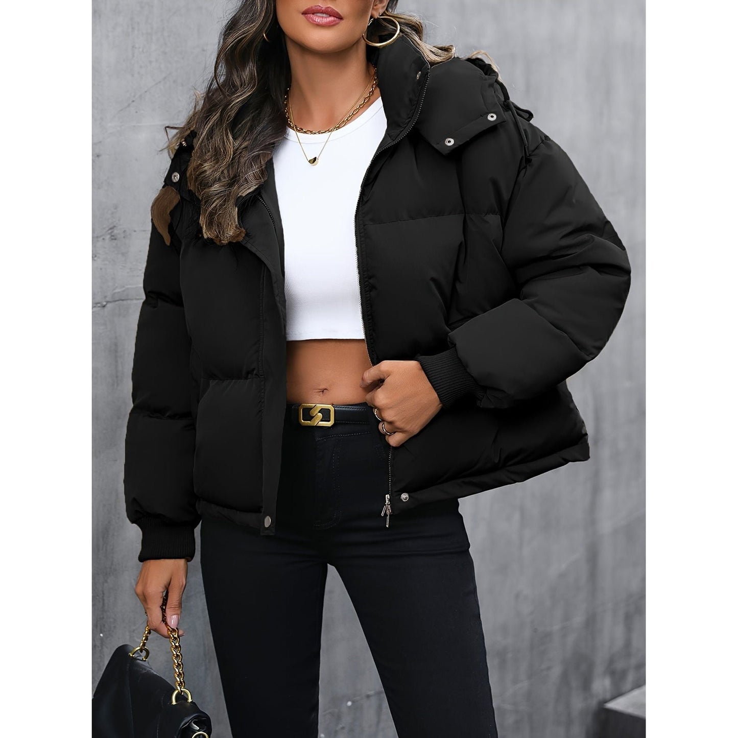 Hooded Puffer Jacket for Women | Ellenia