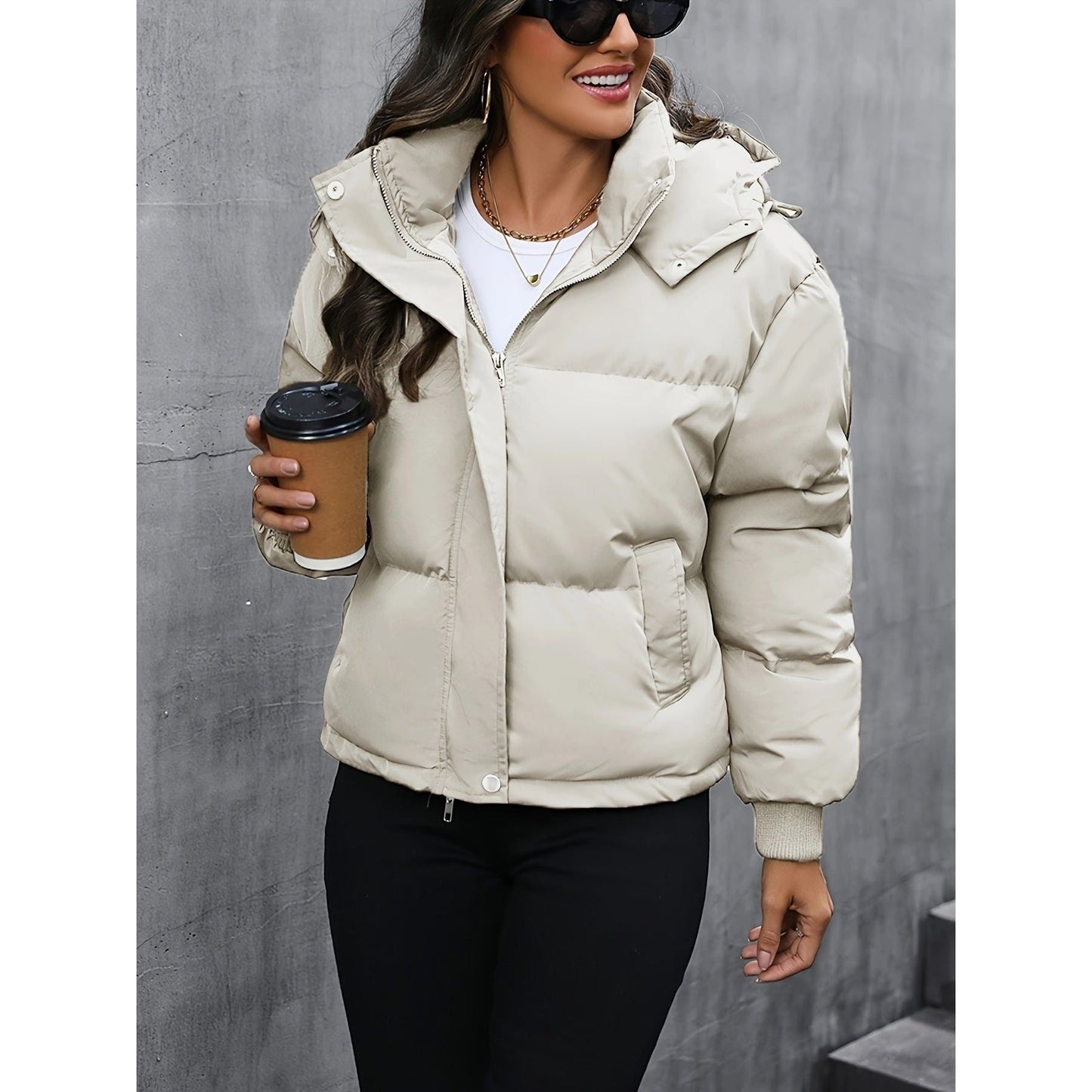 Hooded Puffer Jacket for Women | Ellenia