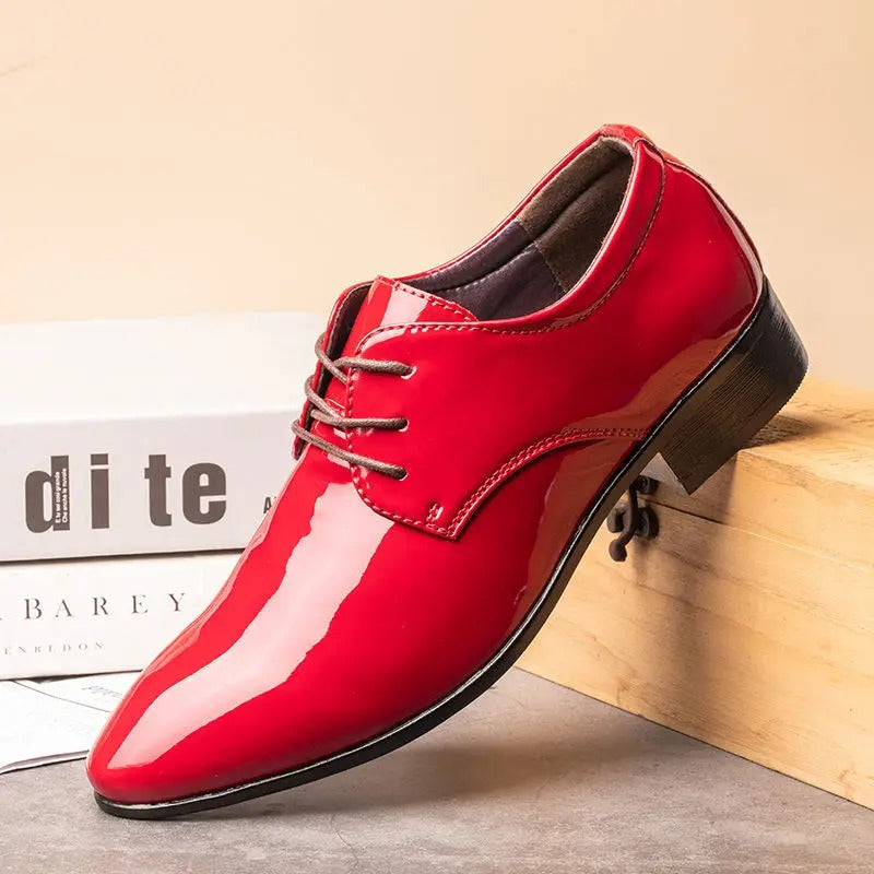 Shiny Lace-Up Leather Shoes for Men | Patton